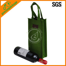 customized recycle 1 jute wine bottle bag